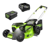 Greenworks - Batterie sans fil 60V 53,3cm brushless tondeuse à gazon, batterie 5.0Ah et chargeur