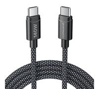 Greenworks Câble USB C 140 W 2M Chargeur Rapide Nylon Tressé Compact pour MacBook Pro/Air, iPad Pro, Galaxy S24/23, iPhone, Pixels,Garantie 3 Ans,ACC2CCA