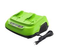 Greenworks Chargeur Rapide Double Port 40 V 8 A (Chargeur Greenworks Authentique)