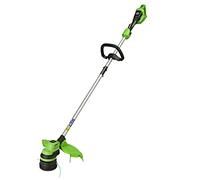 Greenworks Coupe-bordures 2x24V 33cm sans Batterie et Chargeur, Fil 2mm, Alimentation du Fil par Frappe Au Sol, mode Hi/Low GD24X2LT