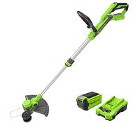 Greenworks Débroussailleuse sans Fil 2 en 1 40 V (Gen 2) - Désherbeur de Gazon de 33 cm pour clôture et Trottoir, Alternative à la Tondeuse à gaz légère avec Bobine d'alimentation Automatique