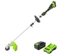 Greenworks Débroussailleuse sans Fil 40 V 40,6 cm, Compatible avec Accessoire, 2e génération, Batterie 4,0 Ah et Chargeur Inclus