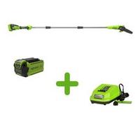 Elagueuse sur perche GREENWORKS 40V - 20 cm - 1 batterie 2.0 Ah - 1 chargeur - G40PSFK2
