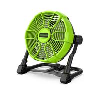 Greenworks G24FAN Ventilateur Hybride Sans Fil Crochet Suspension, ⌀ 25,4 cm, 2600 tr/min, 5 Vitesses, Rotation 360°, Compatible Câble d'Alimentation CA, SANS Batterie 24V Ni Chargeur, Garantie 3 Ans