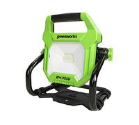 Greenworks G24WL Lampe de Travail Sans Fil, Hybride CA/CC, Crochet Suspension, Alimentation CA ou Batterie Portable, 2000 Lumen, 2 Réglages Luminosité SANS Batterie 24V Ni Chargeur, Garantie 3 Ans
