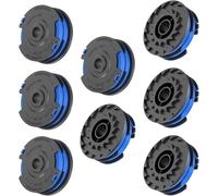 Greenworks G40LT G40LTK2 G40LTK2x Lot de 8 bobines de fil pour débroussailleuse de jardin 1,65 mm de diamètre 8,3 m de long