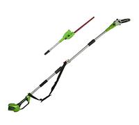 Greenworks Scie à perche et taille-haies sans batterie G40PSH 1300607 417740