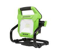 Greenworks G40WL Lampe de Travail Sans Fil, Hybride CA/CC, Crochet Suspension, Alimentation CA ou Batterie Portable, 2000 Lumen, 2 Réglages Luminosité SANS Batterie 40V Ni Chargeur, Garantie 3 Ans