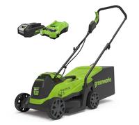 Greenworks TOOLS Tondeuse à gazon poussée GD24LM33K2 Brushless 33 cm 24V Batterie 2,0 Ah Chargeur