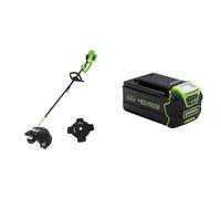 Greenworks GD40BC Débroussailleuse à Batterie avec Moteur sans Balai, Harnais, Hauteur Réglable & Batterie 40V - Puissante Batterie Lithium-ION 4Ah pour Outils de Jardin et Électriques