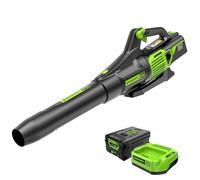 Greenworks GD60BPB Souffleur à Feuilles sans Fil 60 V Li-ION - Vitesse d'air 260 km/h, débit 1050 m³/h - Souffleur arrière avec Batterie 4 Ah et Chargeur