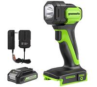 Greenworks Kit de lampe torche LED sans fil 24 V, 200 lm, batterie 2 Ah et chargeur inclus