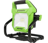 Greenworks Lampe de travail LED 40 V (AC/DC) 2 000 lumens, rotation de la tête à 360°, montage sur trépied, portable, intérieur/extérieur, projecteur à outils uniquement