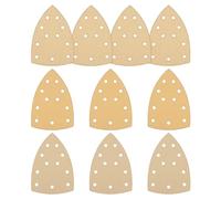 Greenworks Lot de 10 feuilles abrasives assorties pour ponceuse de détail de 14,9 cm, crochets et boucles, grain 60/120/220