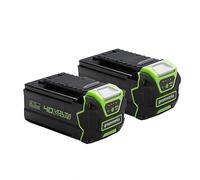 Greenworks Lot de 2 batteries lithium-ion 40 V puissantes 4 Ah pour tous les outils de jardin et outils électriques Greenworks 40 V Niveau de charge LED 3 étapes G40BK4X