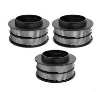Greenworks Lot de 3 bobines et ligne de débroussailleuse en nylon 5,2 m de long 2 mm de diamètre pour tondeuse à gazon GST1246 GD40BC GD40BCB Noir