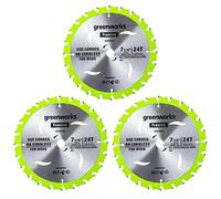 Greenworks Lot de 3 lames de scie circulaire 24 dents 18 cm