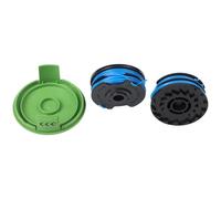 Greenworks Lot de 6 bobines de rechange pour débroussailleuse 29242 sur 29082 1 capuchon 3410468 pour modèles 21212 21272 - 7,6 m de diamètre en nylon 1,65 mm de diamètre Construction en plastique
