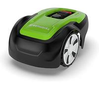 Greenworks Optimow M Tondeuse Robot à Gazon Jusqu'à 500 m2 avec Pente 30 %, Ultra Silencieuse, Contrôle Bluetooth, Facile à Installer, Fonctions Sécurité Avancées, Protection Antivol, Garantie 3 Ans