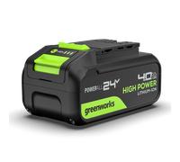 Greenworks 24V 4Ah Batterie High Power- Puissante Batterie Rechargeable Greenworks pour Tous Les Outils de Jardin 24V, Garantie 2 Ans - G24B4HP1100