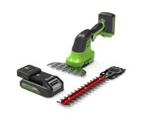 Greenworks POWERALL 24V Cisaille à buissons 2 en 1 - Batterie 2Ah