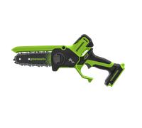 Greenworks Tronçonneuse sans fil 24V 15 cm, 6 pouces sans balais, auto-huile, vitesse 7,8 m/s, pour branches, corps seul