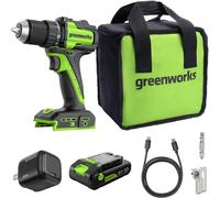 Perceuse-visseuse Brushless 24V GREENWORKS - 45Nm - Batterie 2,0Ah et chargeur - DD345A1