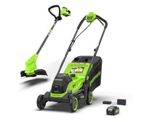 Greenworks POWERALL 24V Tondeuse 33cm + Coupe-bordure 25cm Gen. II Kit