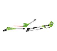 Greenworks Scie à perche et taille-haies sans batterie G40PSH 1300607