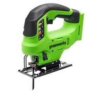 Greenworks Scie sauteuse sans fil 24V Brushless, 3000 cps/min, coupe en biseau jusqu’à 45°, 4 positions orbitales, lumière LED, adaptateur pour aspirateur, sans batterie ni chargeur - JS24L01-01