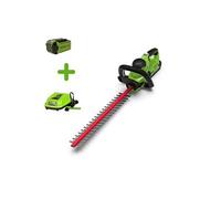 Greenworks TOOLS Taille-haie G40HT61K2 61 cm lames double action jusqu'à 27 mm 40V 2Ah + chargeur