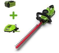 Greenworks TOOLS Taille-haie G40HT61K2 61 cm lames double action jusqu'à 27 mm 40V 2Ah + chargeur