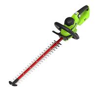 Greenworks Taille-Haies Sans Fil Brushless 24V GD24HT61, Lame à Double Action 61cm, Coupe des Branches et des Tiges Jusqu'à 25,4 mm d'épaisseur, 3200 SPM, sans Piles ni Chargeur