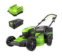 Greenworks Tondeuse à gazon automotrice sans balais MO80L410 Pro 80 V 53,3 cm, batterie 4,0 Ah et chargeur inclus, 4 Ah