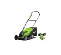 Greenworks Tondeuse à gazon sans fil G40LM35K2X 40V 35 cm Sac 40L 2x2Ah+Chargeur pour 400m²