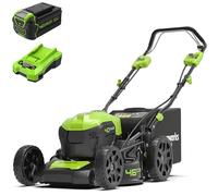 Greenworks Tondeuse à Gazon sans Fil Autopropulsée 46 cm GD40LM46SP + Batterie 40V 5Ah G40B5 + Chargeur 40V 2A G40C
