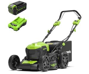Greenworks Tondeuse à Gazon sans Fil Autopropulsée 46 cm GD40LM46SP + Batterie 40V 5Ah G40B5 + Chargeur 40V 2A G40C