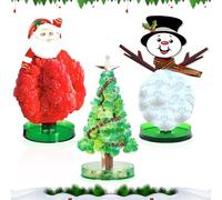GreenYeah 3PCS Mini Arbre de Noël Magique en Papier, Mini Sapin Magique Noel, Sapin de Noël Magique, Kit de Culture en Cristal à Faire Soi-Même, Cadeau de Noël Nouveauté pour Garçons et Filles