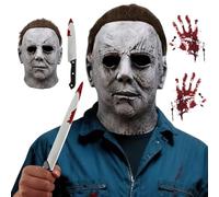 GreenYeah Masque Michael Myers Halloween, Halloween-Masque de Terrifier, Masques en Latex pour Adulte, Masque-Horreur Accessoire pour Carnaval Halloween Cosplay