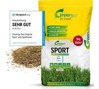 Greenyp® Sport I Gazon de sport et de jeu résistant I 5kg pour 200m² I Gazon de sport Graines de gazon Graines de gazon Post-ensemencement rapide