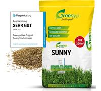 Greenyp® Sunny I Gazon sec résistant à la sécheresse I 5kg pour 200m² I Graines de gazon Graines de gazon Graines de gazon Post-ensemencement rapide