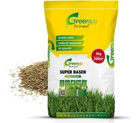 Greenyp® Super Gazon I gazon d'ornement Premium vert intense I 5kg pour 200m² I gazon de rêve réensemencement graines de gazon graines de gazon gazon à germination rapide
