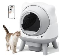 Greesum Litière Automatique autonettoyante pour Chat - Contrôle par Application, Grande capacité pour Les foyers Multi-Chats, Comprend Un Tapis de litière et des Sacs à déchets