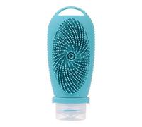 Greethga Flacons Portables en Silicone avec Brosse de Nettoyage Du - Contenants Rechargeables pour Shampooing et Lotion, C