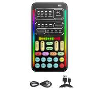 Greethga I9 Changeur de voix Multiples Effet Audio Bluetooth Live Cartes Son Ultra-Mince Portable Live Sound Card Mic Changer de Voix Facile à Installer
