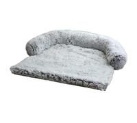 Greethga Lit pour Chien Tapis en Peluche Doux pour Canapé, Protection de Meubles pour Animaux de Compagnie avec Housse Lavable, Couverture, Coussin, Chenil C, Installation Facile