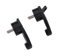 Greethga Lot de 2 fiches Schuko noires coudées plates, fiche Schuko plate 250 V (16 A), prise Eu accessoires de rechange