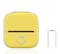 Greethga Mini Imprimante de poche, Imprimante Portable pour Instantanés, Imprimante Premium pour la Création, Imprimante Thermique de Poche (Jaune)