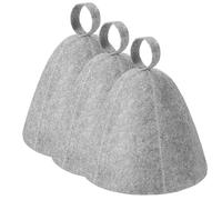 Greethga Sauna Anti- Bonnet de Douche En Feutre de Laine Épaissie Turban Cheveux Serviette à Séchage Chapeaux pour Sauna Bain Facile à Utiliser Gris