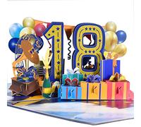 GREETING ART Carte d'anniversaire de 18 ans, 18 ans, carte pop-up 3D, carte de vœux pop-up, pour femme, mère, fille, homme, amis